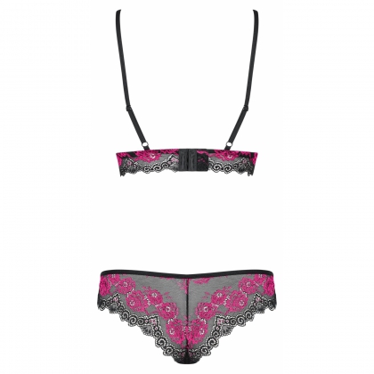 Set Sexy Obsessive Tulia din Dantelă Negru L-XL