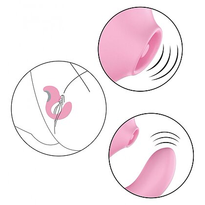 TWIST Vibrator Clitoral Roz — 7 Moduri, Reîncărcabil
