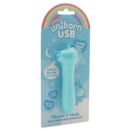 Unihorn Mini Vibrator Unicorn – 10 Moduri, Reîncărcabil Turcoaz
