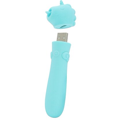 Unihorn Mini Vibrator Unicorn – 10 Moduri, Reîncărcabil Turcoaz