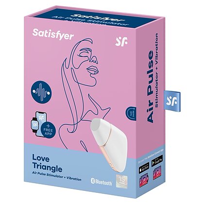 Vibrator Clitoridian Love Triangle Alb