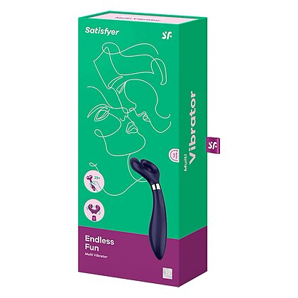Vibrator Cuplu Partner Multifun 3 Albastru