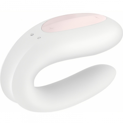 Vibrator Satisfyer Double Joy pentru Cupluri Alb