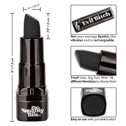 Vibrator Evil Lipstick Negru