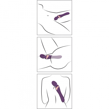 Vibrator Double Massager pentru Punctul G și Masaj Mov
