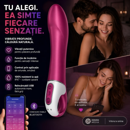 Vibrator Satisfyer Big Heat Vișiniu