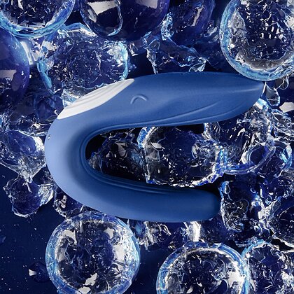 Vibrator Satisfyer Cuplu Partner Whale Albastru