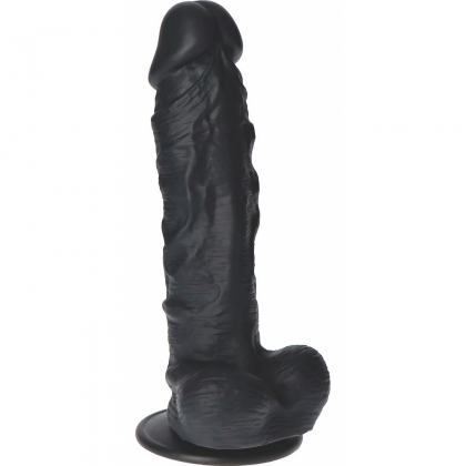 XXL 27,5 cm Dildo Realist Din Silicon Medical, Ventuză Puternică Negru