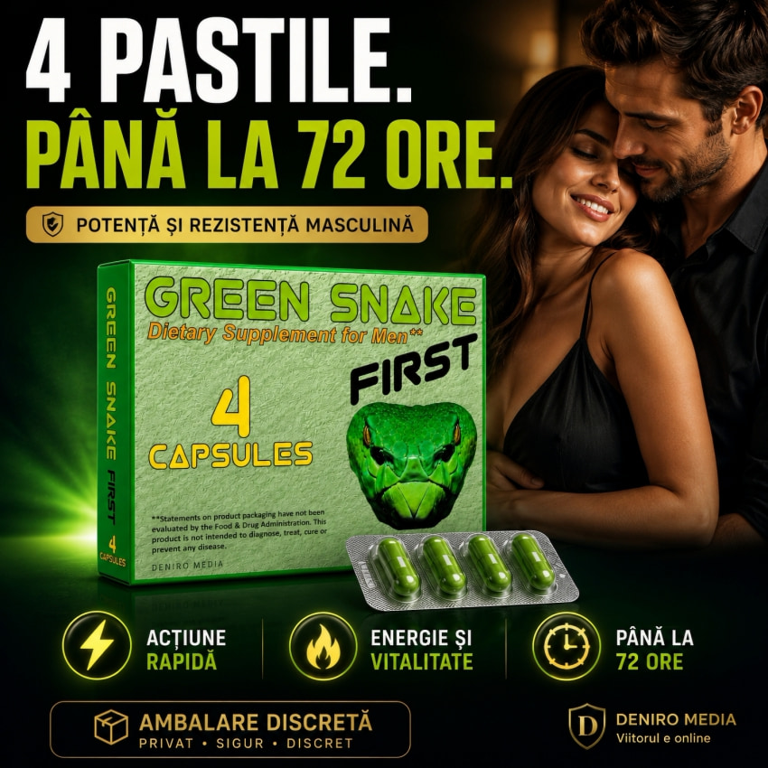 4 Pastile Green Snake Energie Și Rezistență 2–3 Zile