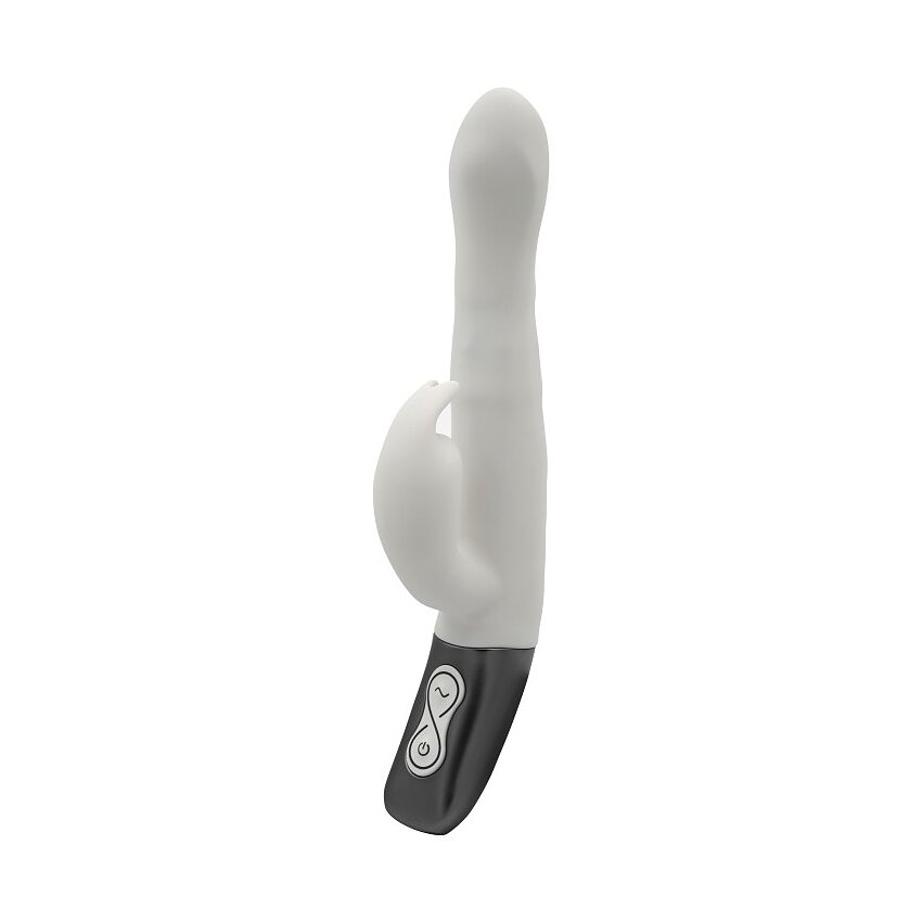 TITANZ 8.5 SILICONE RECHARGEABLE VIBRATOR IN IVORY WHITE