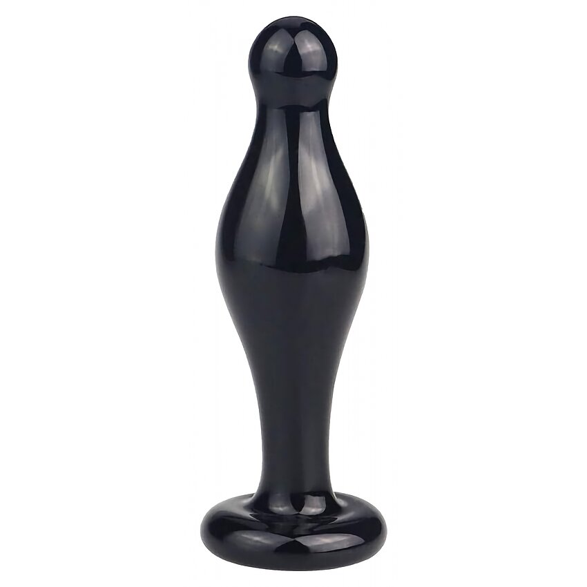 Anal Plug Glass Romance 4.5inch Negru