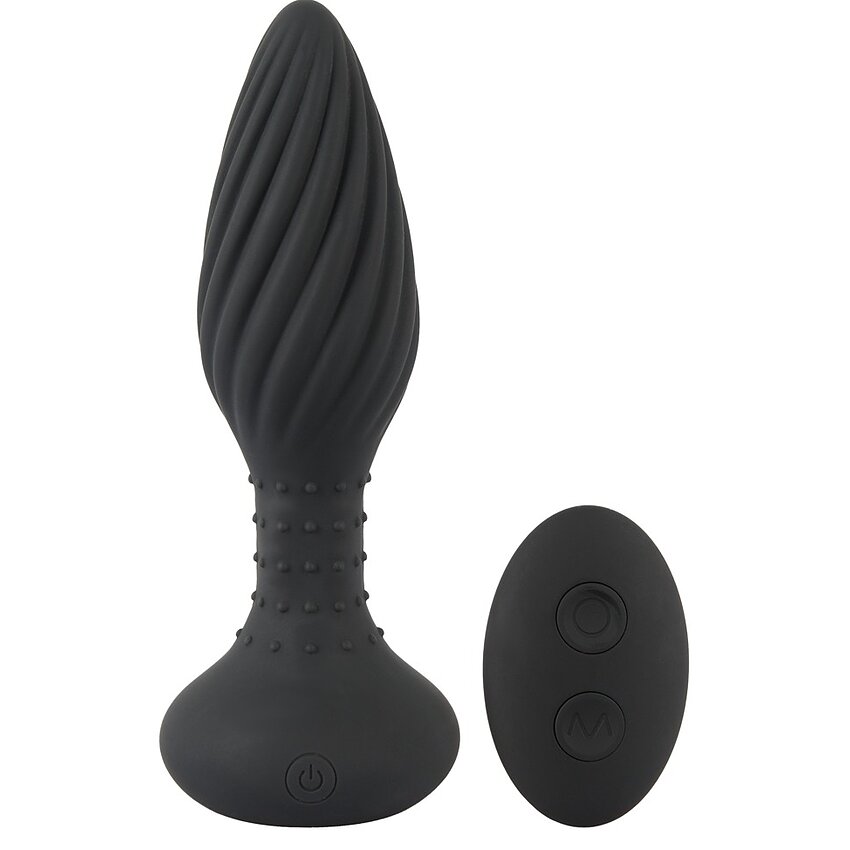 ANOS Plug Anal Rotativ 10 Moduri, Perle Rotative, USB Reîncărcabil Negru