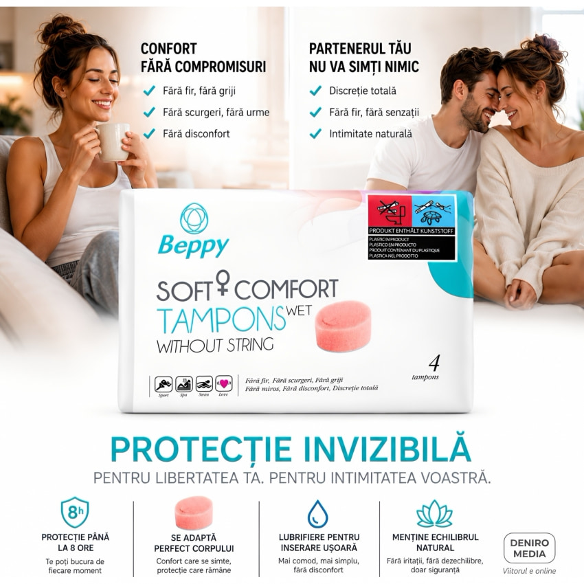 Beppy Soft Și Comfort Wet — Tampoane Interne 4 buc, Până La 8h