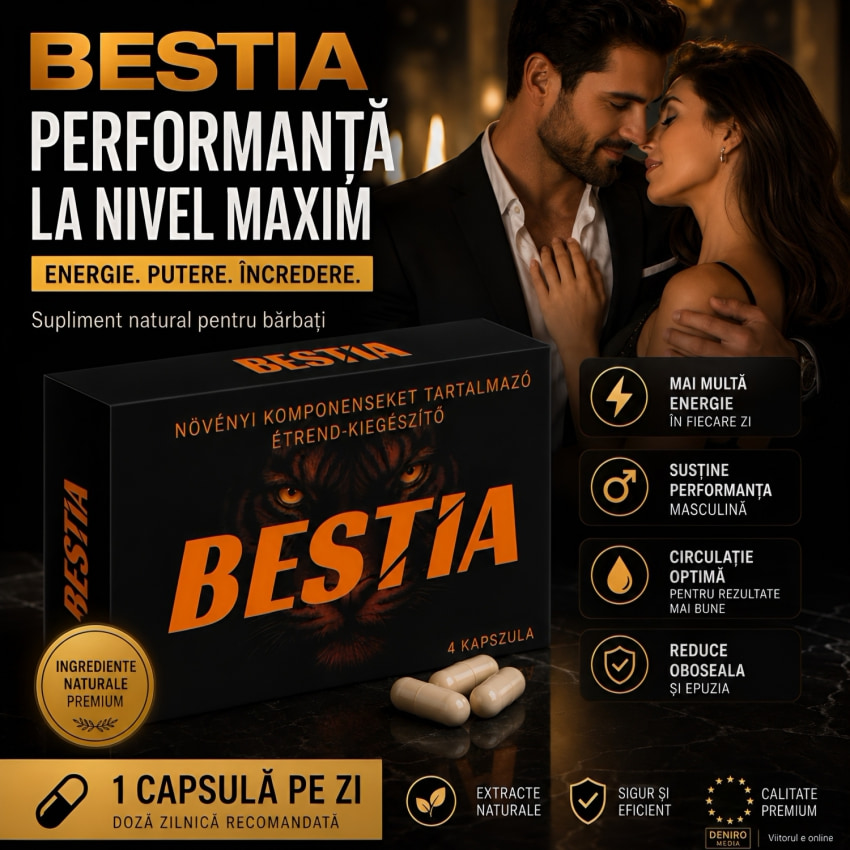 Bestia – 4 Pastile Reale Pentru Potență, Vitalitate