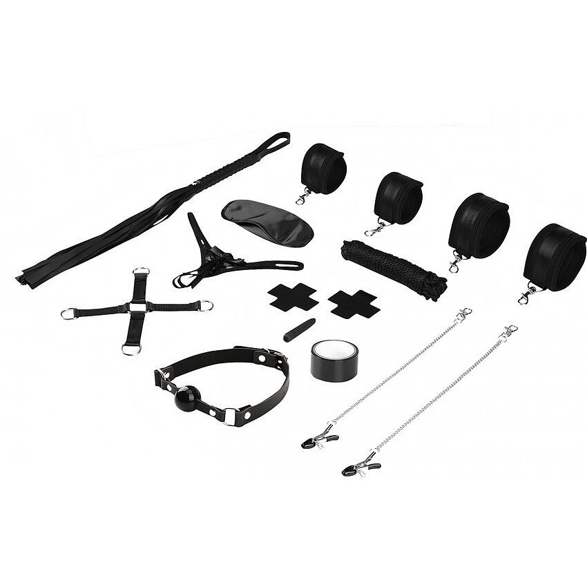 Bound You Set BDSM 12 Piese Liebe Seele, Negru, Complet
