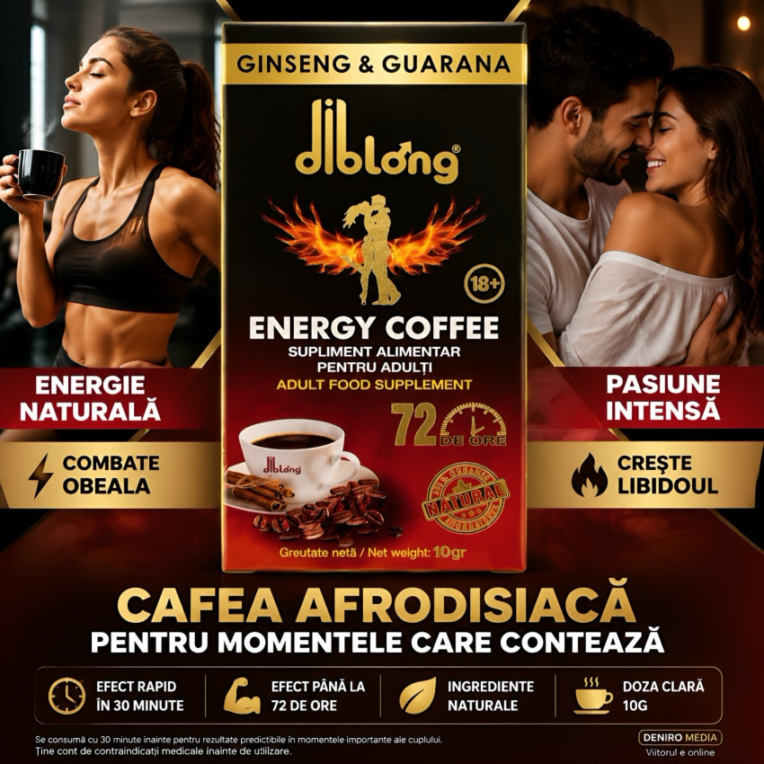 Cafea Afrodisiacă Instant Cu Ginseng Și Guarana 10g