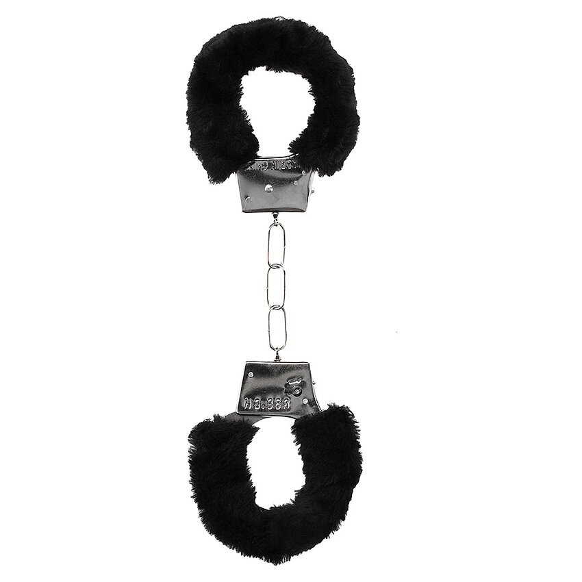 Cătușe Beginners Handcuffs Furry Negru