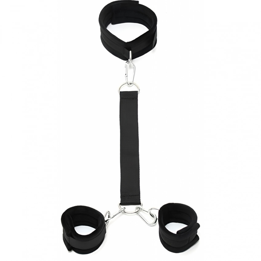Cătușe cu Zgardă Soft Collar Rimba Negru