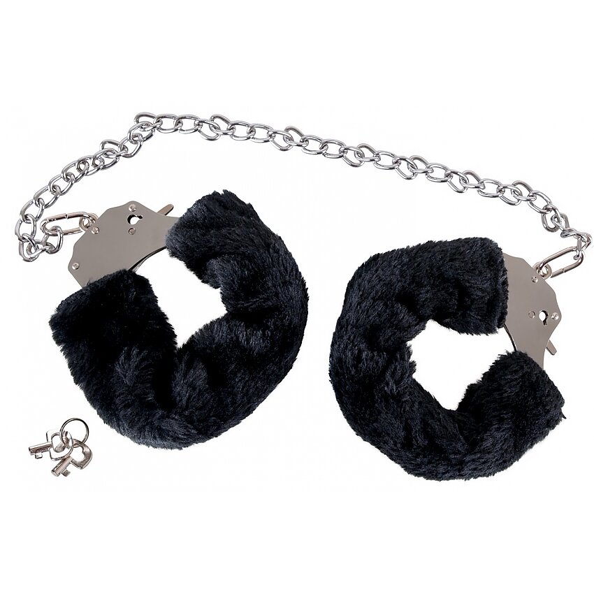 Cătușe Pufoase You2Toys Bigger Furry, Lanț 44 cm Negru
