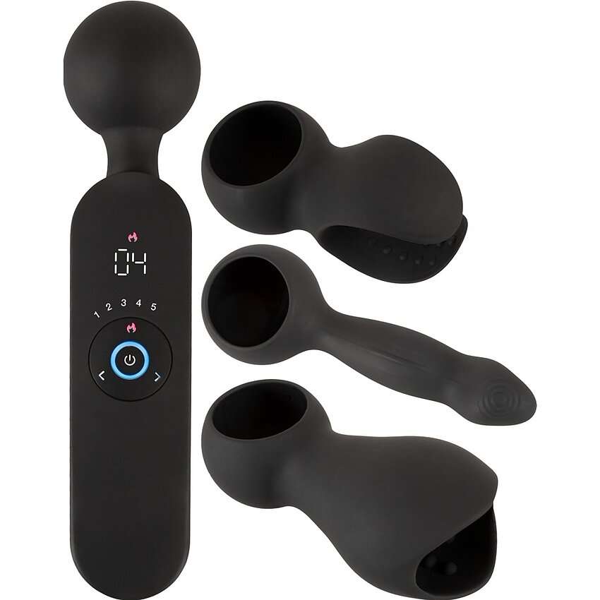 Couples Choice Wand – 12 Moduri, încălzire 41°C, Reîncărcabil Negru