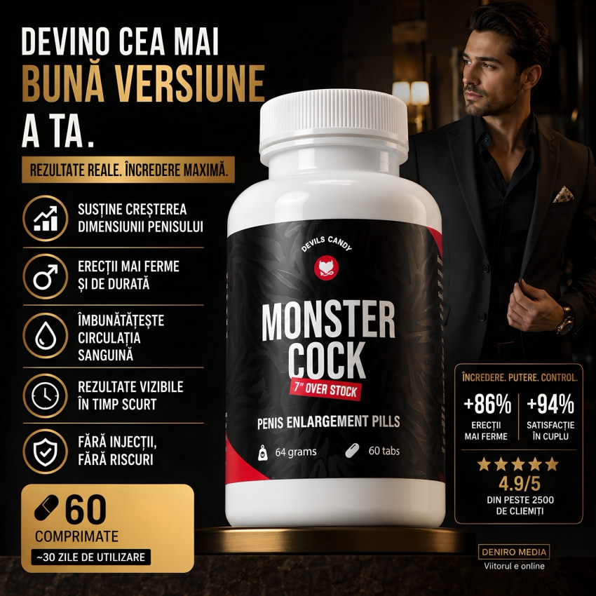 Devils Candy Monster Penis — 60 Capsule, Adaos Bărbați