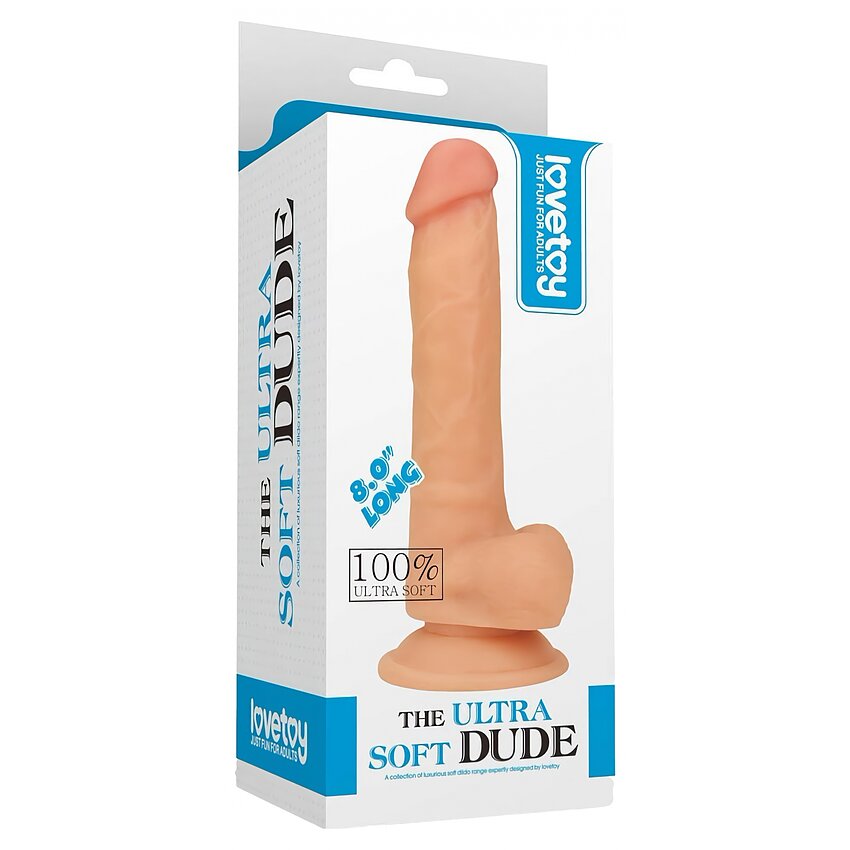 Dildo The Ultra Soft Dude cu Ventuză Flexibil