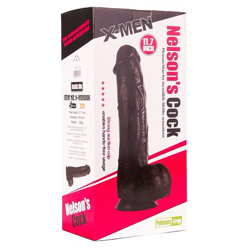 Dildo Nelson 29.7cm Negru