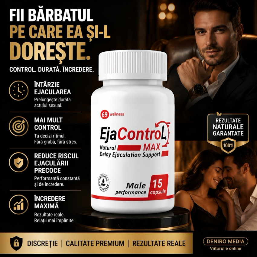 Capsule EjaControl Max pentru Întârzierea Ejaculării 15 buc