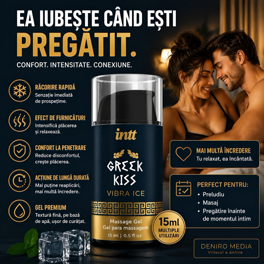 Gel Greek Kiss Relaxare Anală Consecință Vibrație și Răcire 15ml