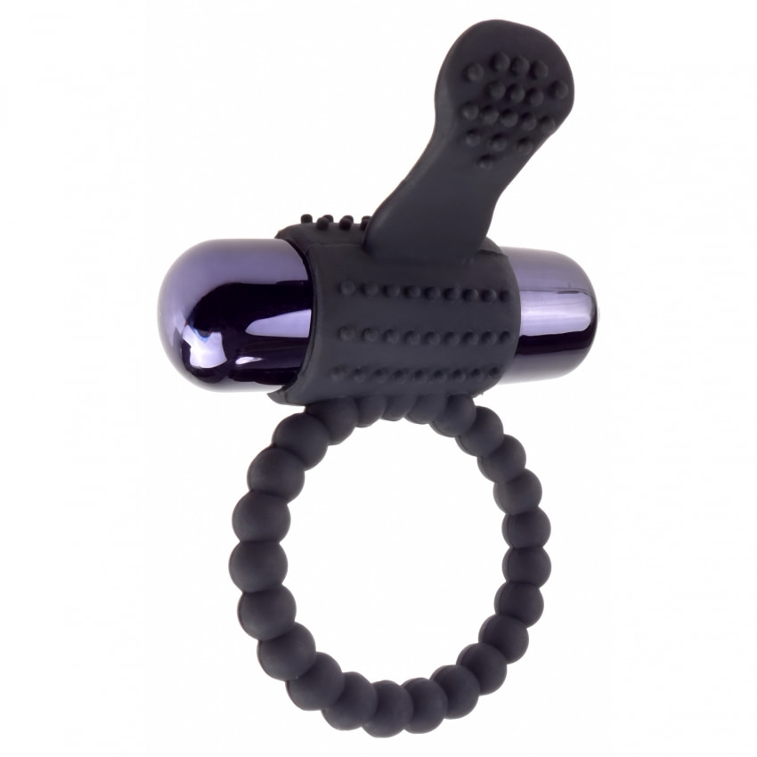 Inel cu Vibrații Fantasy C-Ringz Silicon Negru