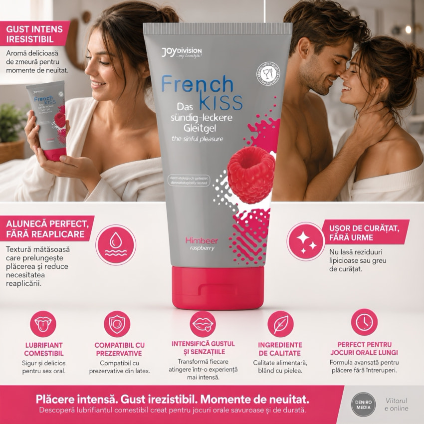 Lubrifiant Frenchkiss Aromă Raspberry 75 ml