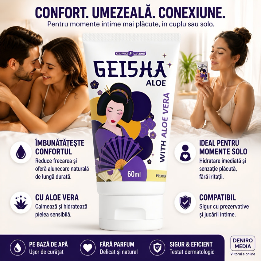 Lubrifiant Cupid Labs Geisha Aloe Hidratant 60 ml
