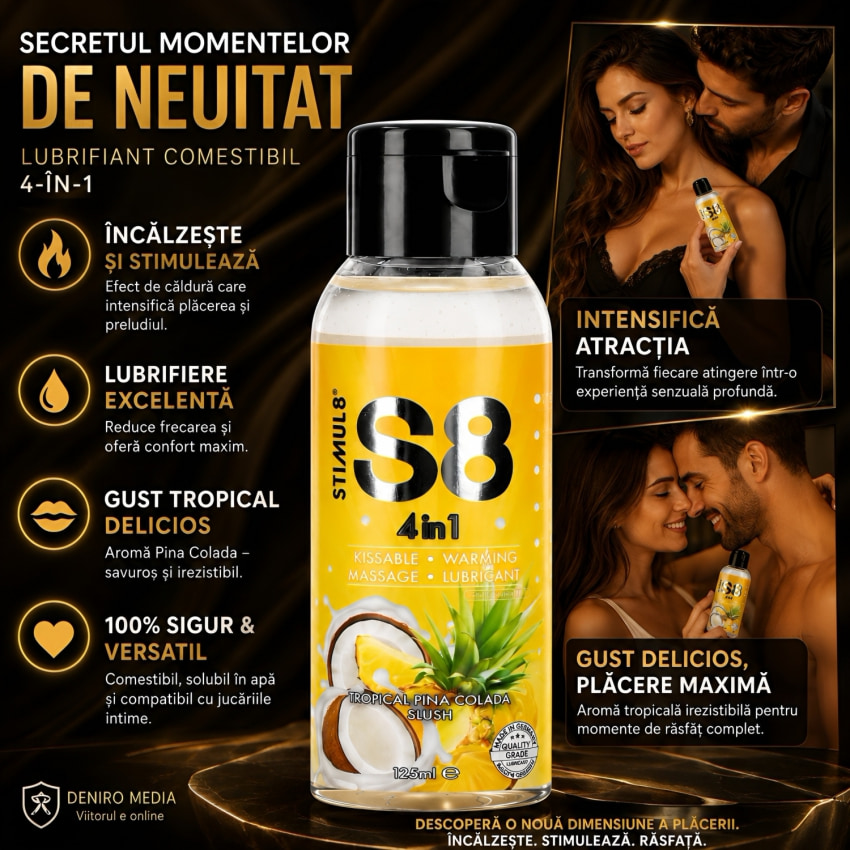 Lubrifiant cu Aromă Tropicală S8 Dessert Încălzitor 125 ml