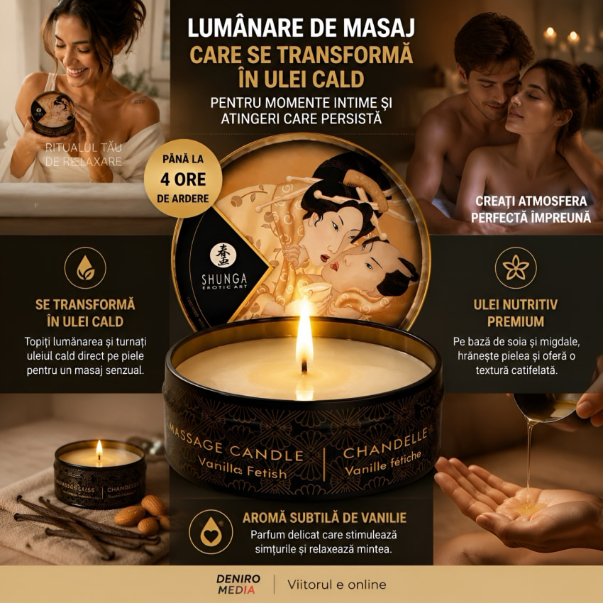 Lumânare Frecție Shunga Vanilie 30ml