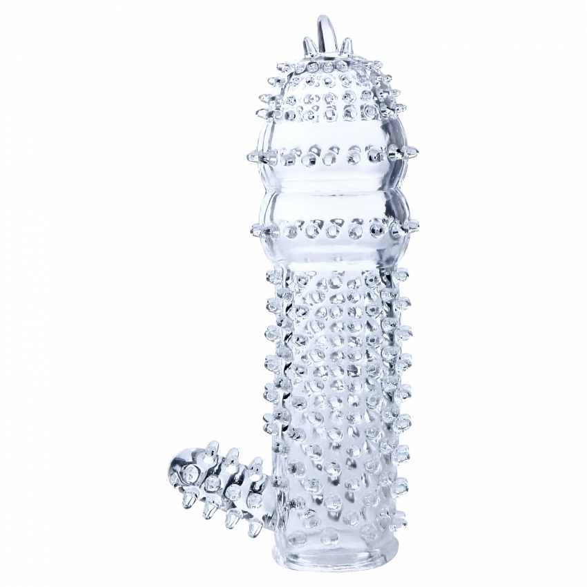 Manșon Pentru Penis Cu Striații Transparent
