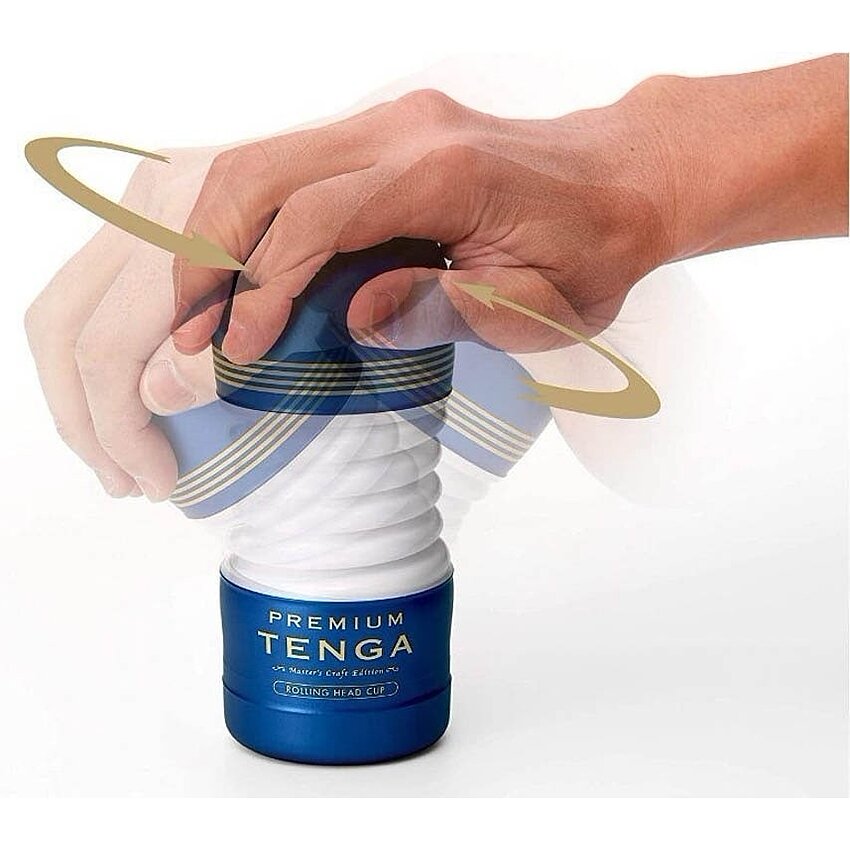 Masturbator Premium Tenga Rolling Head Albastru