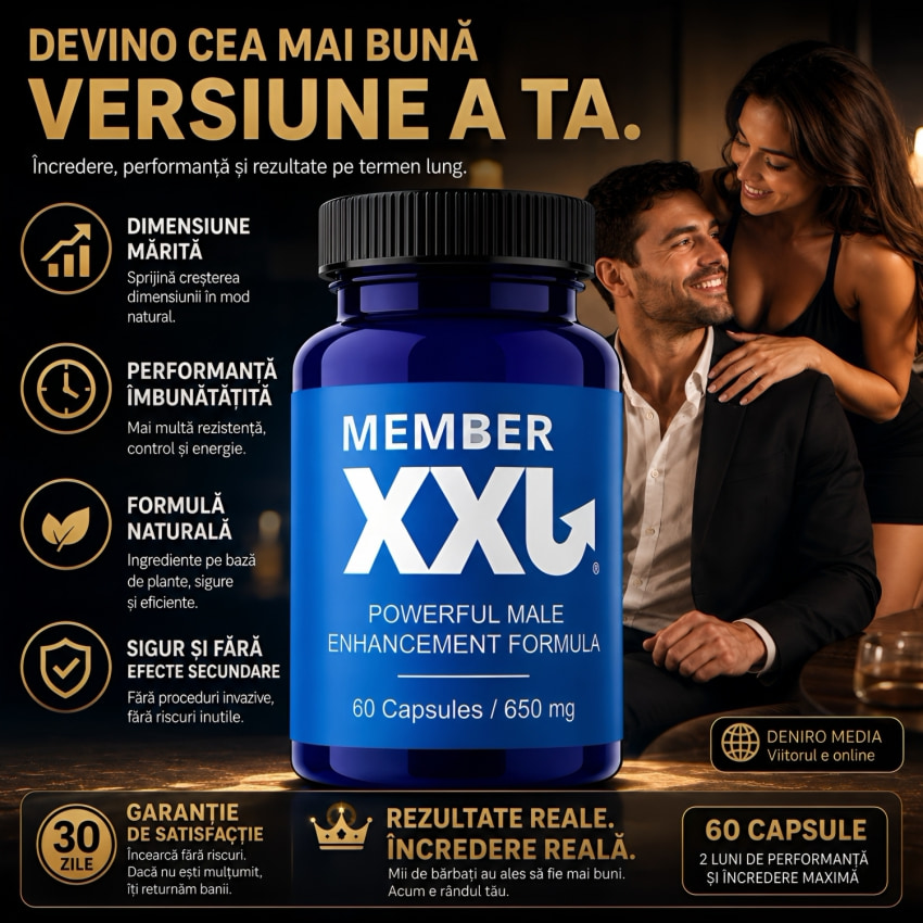 Member XXL Capsule Din Plante Pentru Alungirea Membrului 60buc