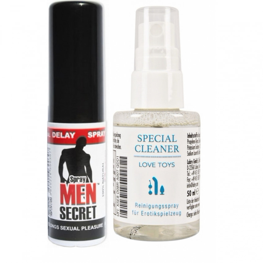 Pachet Spray Ejaculare Precoce Men Secret 15ml + Special Cleaner Love Toys 50ml