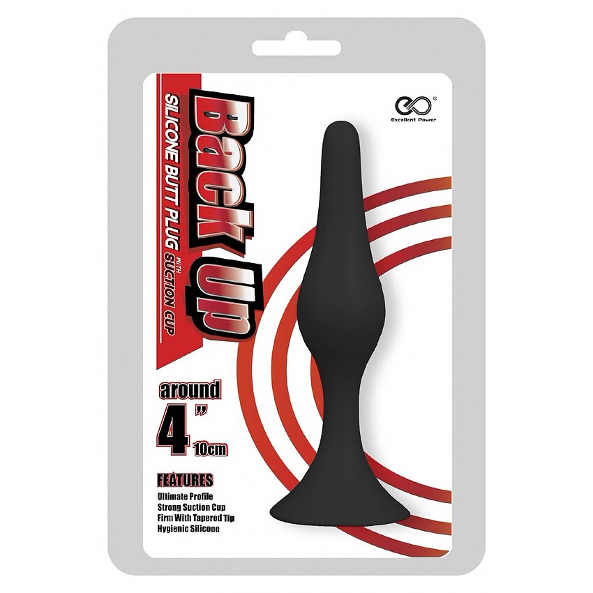 NMC Back Up 4 – Plug Anal Din silicon, Ventuză Hands-free Negru