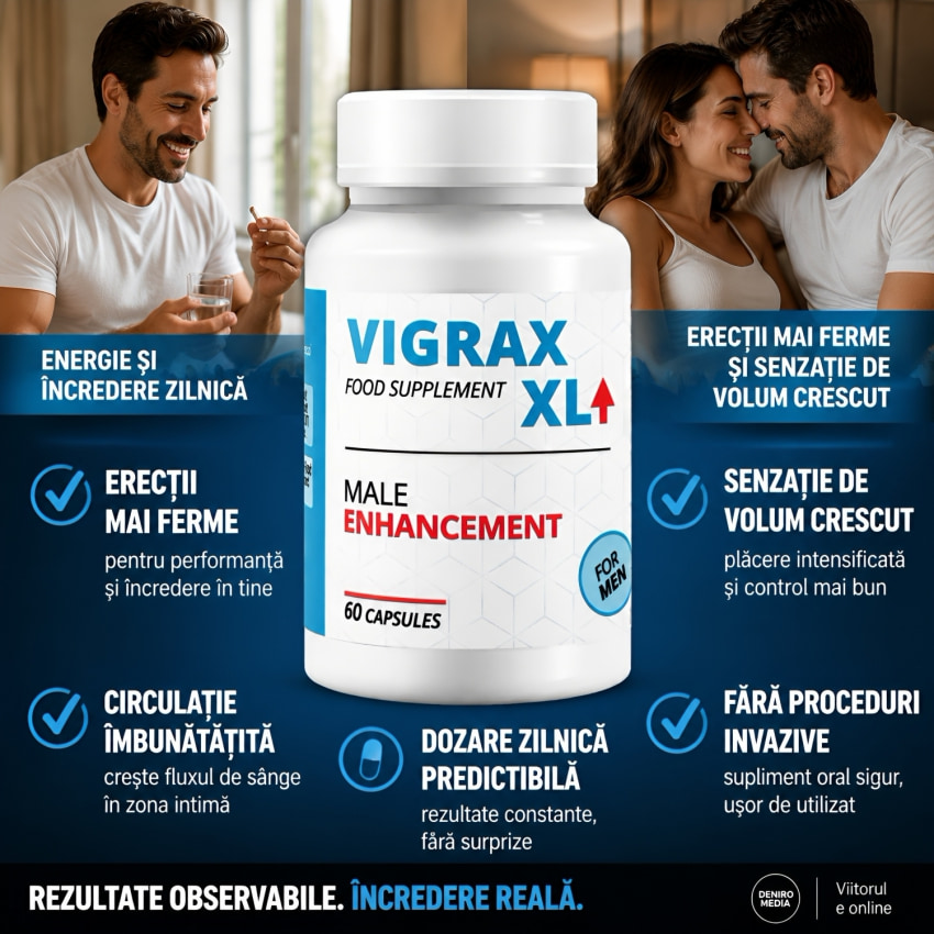 Pastile Mărire Falus Vigrax XL 60capsule