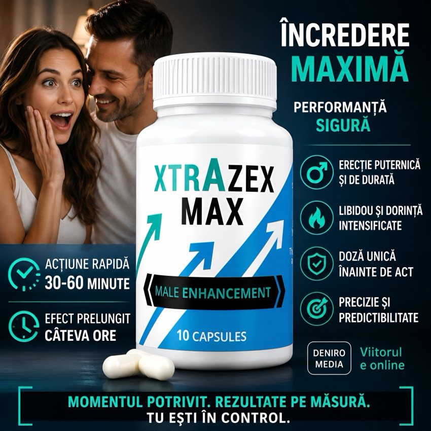 Pastile Erecție Și Vigoare Xtrazex Max 10capsule