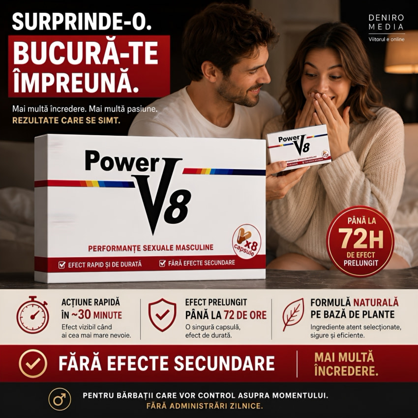 Pastile Pentru Sculare Și Potență Power V8 8buc