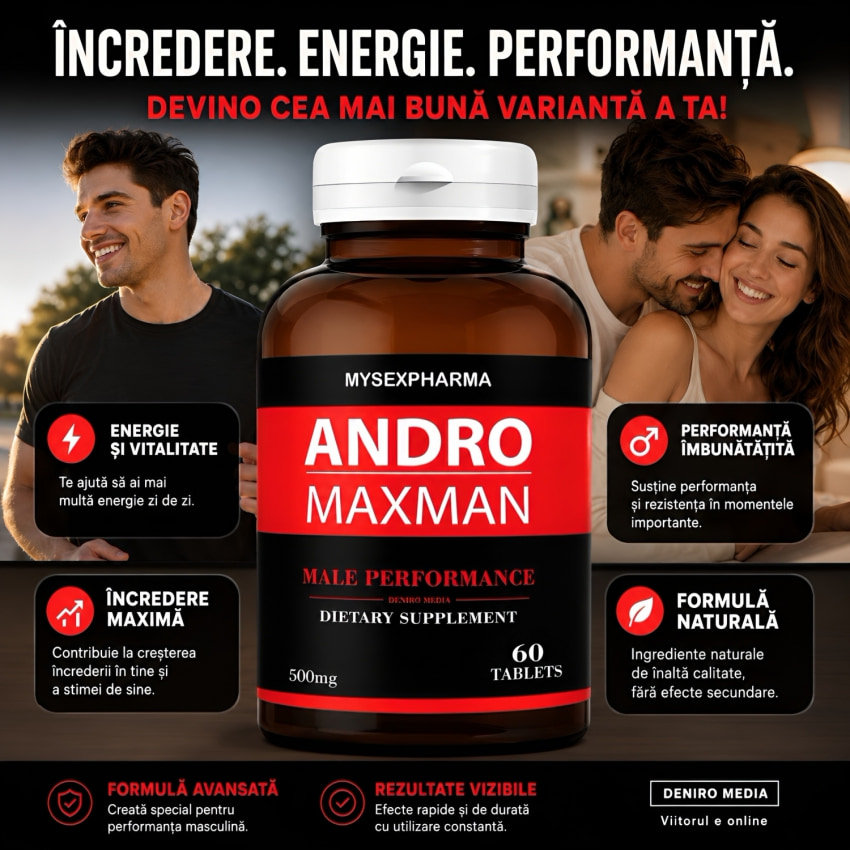 Pastile Pentru Mărirea Membrului Andro MaxMan 60buc