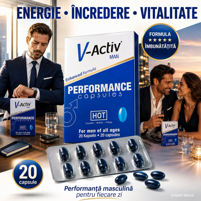 Pastile Potență V-Activ pentru Bărbați 20 capsule