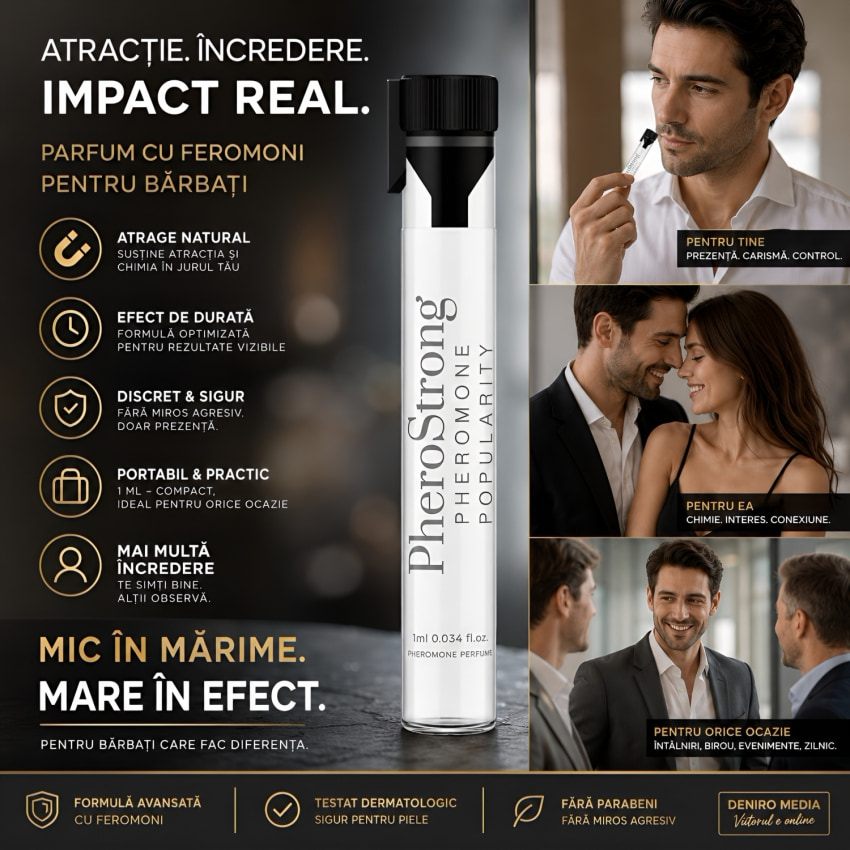 PheroStrong Popularity — Feromon Discret Bărbați 1 ml