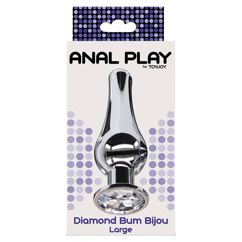 Plug Anal Diamond Bijou Large Argintiu