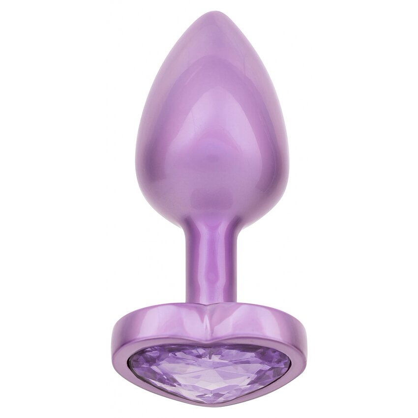 Plug Mic Jewel cu Inimă Diamant – Mov
