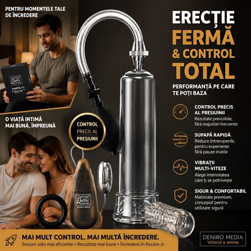 Pompă Sta-Hard Kit Străveziu Negru