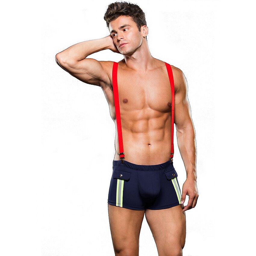 Chilot Fireman Trunk Suspenders Negru M-L