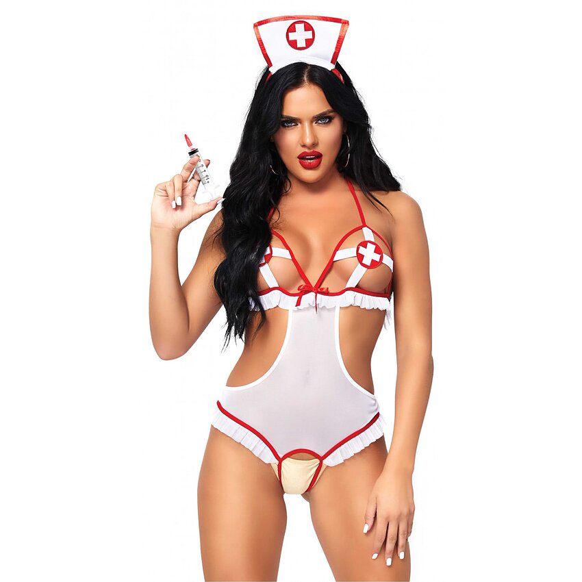 Costum Leg Avenue Naughty Nurse Body Alb XS-L